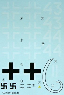 LF Model C4825 Decals Bf 109G-10 Part I. (HAS/REV) 1/48