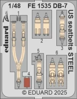 Eduard FE1535 DB-7 Boston III US seatbelts STEEL (HKM) 1/48