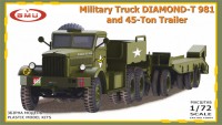 GMU 72004 Diamod-T 981 and 45-ton trailer tank transporter 1:72