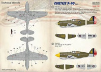 Print Scale 48-169 Curtiss P-40, part 2 (wet decals) 1/48