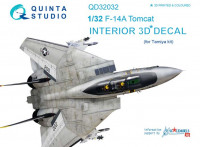 Quinta studio QD32032 F-14A (для модели Tamiya) 3D Декаль интерьера кабины 1/32