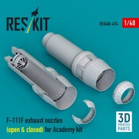 Reskit RSU48-474 F-111F exhaust nozzles open&closed (ACAD) 1/48