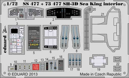 Eduard SS477 SH-3D Sea King interior S.A.