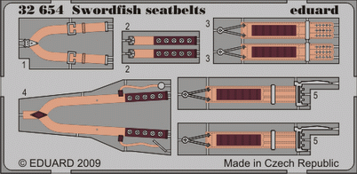 Eduard 32654 Swordfish seatbelts TRU