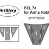 Fly model M7206 Masks for PZL.7a (ARMA HOBBY) 1/72