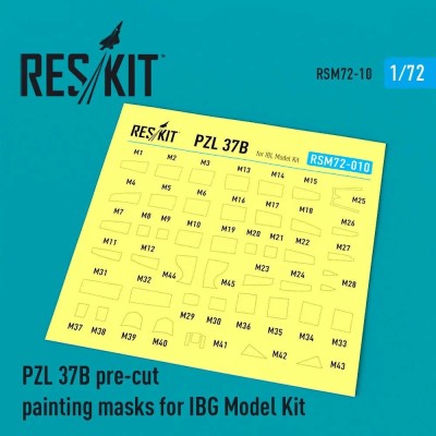 Reskit RSM72-0010 PZL.37 B I Los - Pre-cut painting masks (IBG) 1/72