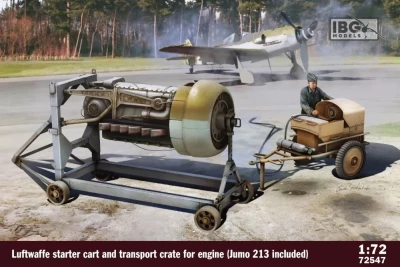 IBG Models 72547 Luftwaffe Starter car &amp; Transp.Crate Jumo 213 1/72