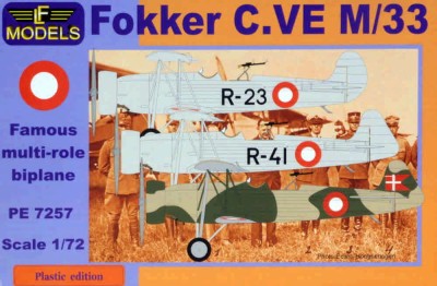Lf Model P7257 Fokker C.VE M/33 (3x Denmark camo) 1/72