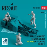 Reskit F48032 MJ-1 Driver&airmens (Vietnam) scene 1 (3 pcs) 1/48