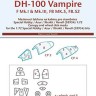 Peewit PW-M72148 1/72 Canopy mask DH-100 Vampire (SP.HOB/AZUR/REV)