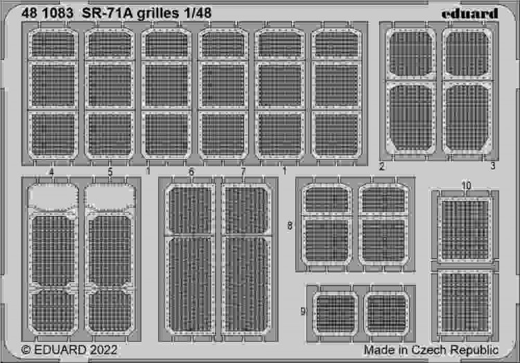 Eduard 481083 SET SR-71A grilles (REV) 1/48