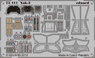 Eduard 73411 Фототравление для Yak-3 1/72 (распродажа)