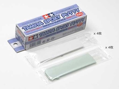 Tamiya 87145 Шпаклевка двухкомпонентная (Smooth Type) эпоксид. (время заст. 12ч) 100 гр. (Epoxy Putty)