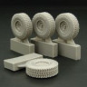 Hauler HLX48301 HMMWVE (Hummer) aggressive pattern wheels 1/48
