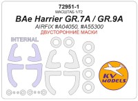 KV Models 72951-1 BAe Harrier GR.7A / GR.9A (AIRFIX #A04050, #A55300) - (двусторонние маски) + маски на диски и колеса AIRFIX GB 1/72