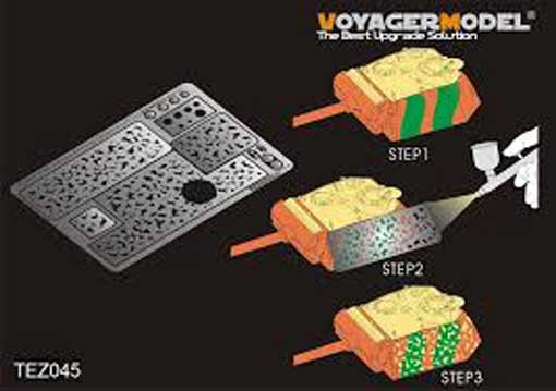 Voyager Model TEZ045 WWII German AFV Disc pattern camouflage masking stencil(For All) 1/35