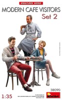 Miniart 38090 Modern Cafe Visitors Set 2 (3 fig.&furniture) 1/35