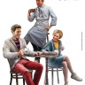 Miniart 38090 Modern Cafe Visitors Set 2 (3 fig.&furniture) 1/35