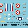 Miniwing MINI087 Vultee A-35 Vengeance (US/France) 1/144
