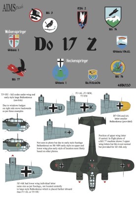 Aims AIMS48D020 Dornier Do-17Z-2/Do-17Z-6 1/48