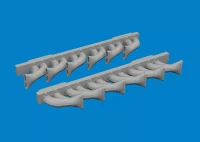Eduard 6481049 BRASSIN P-39 exh. stacks fishtail (ARMA H.) 1/48