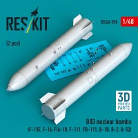 Reskit 48590 B83 nuclear bombs (2 pcs.) 1/48