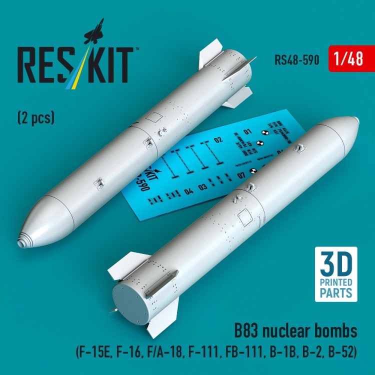 Reskit 48590 B83 nuclear bombs (2 pcs.) 1/48