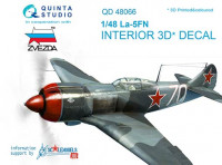 Quinta studio QD48066 Ла-5ФН (для модели Звезда) 3D декаль интерьера кабины 1/48