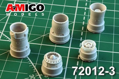 Amigo Models AМG 72012-3 R25-300 engine exh.nozzle for MiG-21bis/21-93 1/72