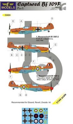 Lf Model C4424 Decals Captured Bf 109F part 1 1/144