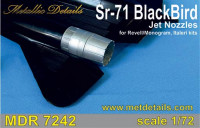 Metallic Details MDR7242 Lockheed SR-71 Blackbird jet nozzles (designed to be used with Italeri, Monogram and Revell kits) 1/72