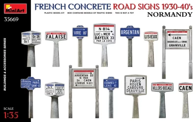 Miniart 35669 French Concrete Road Signs,Normandy 1930-40's 1/35