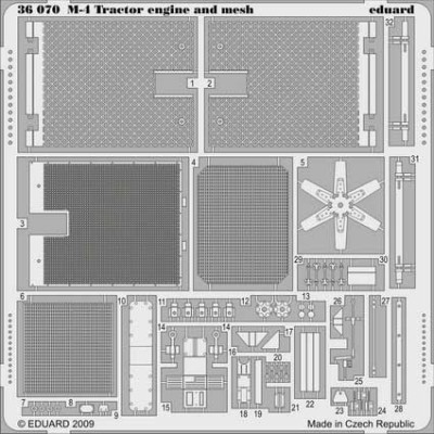 Eduard 36070 M-4 Tractor engine and mesh HBS