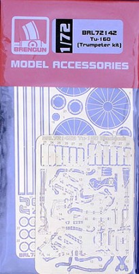 Brengun BRL72142 Tu-160 - detail PE sets (TRUMP) 1/72