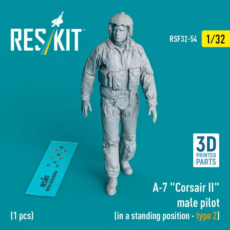Reskit F32054 A-7 'Corsair II' male pilot stand.position 2 1/32