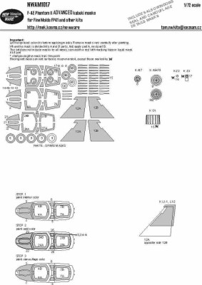 New Ware NWA-M1017 Mask F-4E Phantom II ADVANCED (FINEM) 1/72