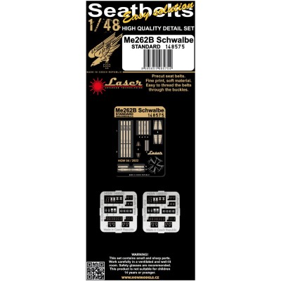 HGW 148575 Seatbelts Me 262B Schwalbe Standard (laser) 1/48