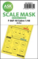 Art Scale 200-M48072 North-American F-86F-40 Sabre wheels and canopy frame paint masks (inside and outside) 1/48
