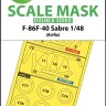 Art Scale 200-M48072 North-American F-86F-40 Sabre wheels and canopy frame paint masks (inside and outside) 1/48
