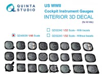 Quinta studio QD48539 Авиационные приборы США, ВМВ (с корпусами) (для всех моделей) 1/48