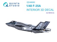 Quinta Studio QD48060 F-35A (Meng) 3D Декаль интерьера кабины 1/48