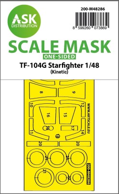 Art Scale 200-M48286 Lockheed TF-104G Starfighter one-sided painting mask 1/48