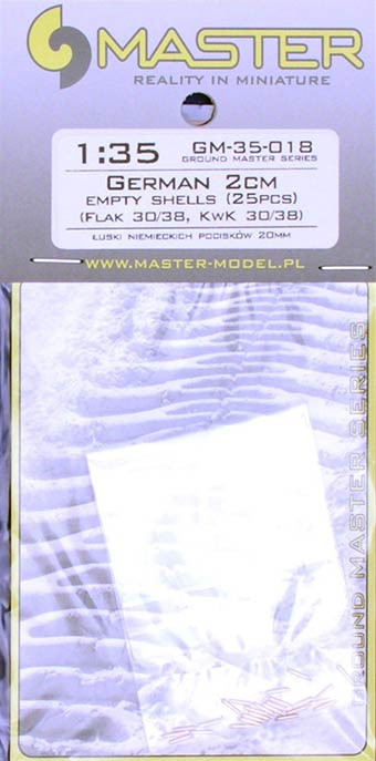 Master GM-35-018 1/35 German 2cm - empty shells (25 pcs.)