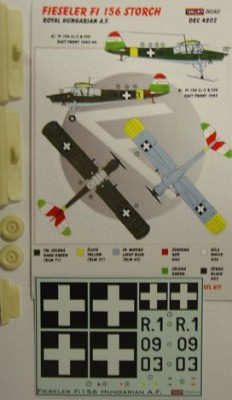 Kora Model DEC4802 Fi 156 Storch (Royal Hungarian A.F.) декали 1/48