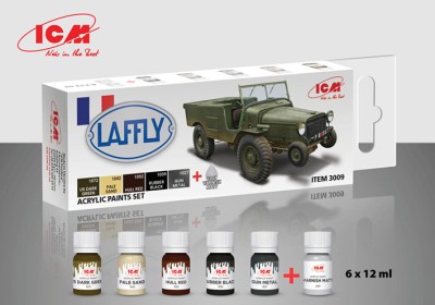 ICM C3009 Набор акриловых красок для Laffly V15T и другой французской техники