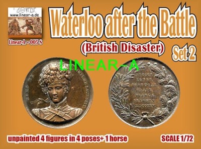 Linear-A 005-S Waterloo After The Battle Set 2 British Disaster Mini Set With 4 Figures 1/72