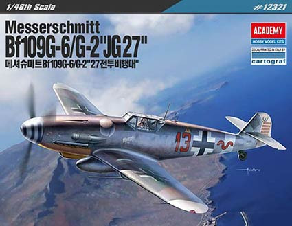 Academy 12321 Самолёт Messerschmitt Bf109G-6/G-2 "JG 27" 1/48