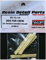Kora Model DS72110 Skis for Crew (Swedish&Finnish aircraft WWII) 1/72