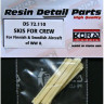 Kora Model DS72110 Skis for Crew (Swedish&Finnish aircraft WWII) 1/72