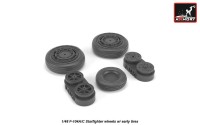 Armory ARAW48317 Lockheed F-104A/F-104C Starfighter early wheels, with optional nose wheels, weighted 1/48
